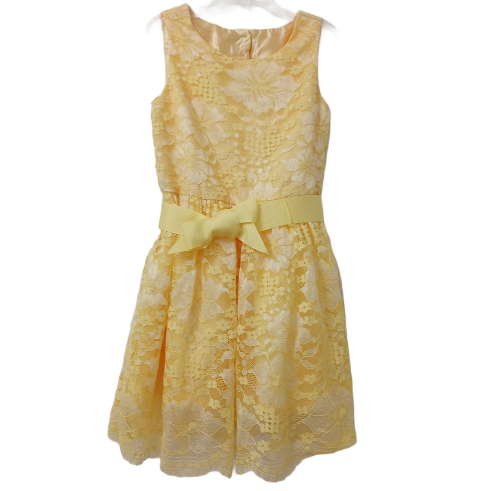 Girls Yellow Lace dress size 6